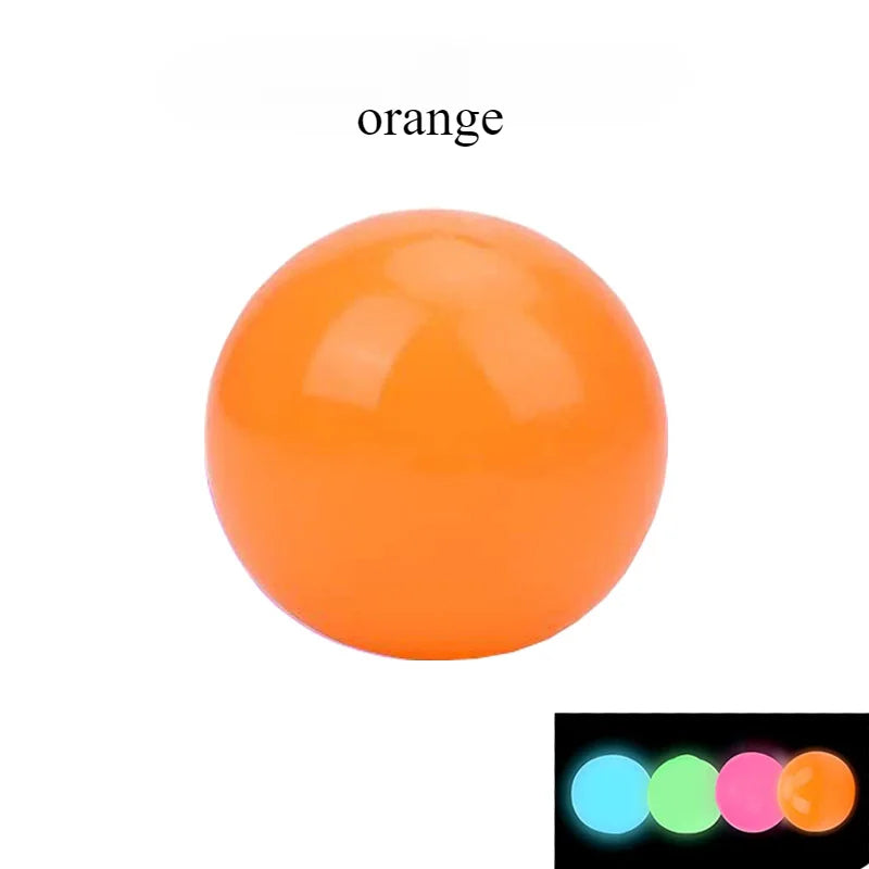 Luminous Ceiling Adhesive Target Interactive Balls Venting and Pressure Reducing Toys with Sticky Grip Throwing Kids Sticky Ball