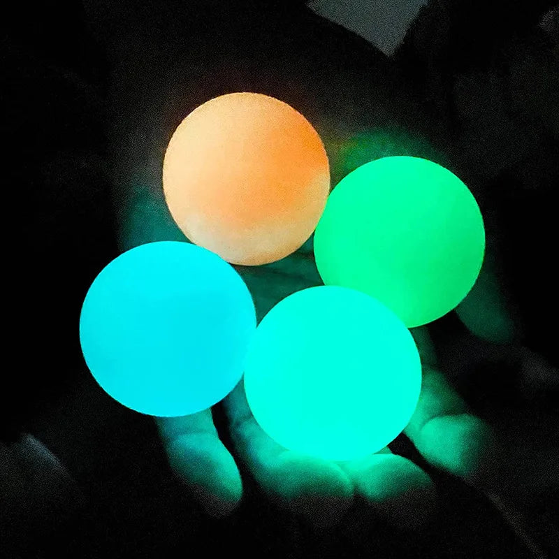 Luminous Ceiling Adhesive Target Interactive Balls Venting and Pressure Reducing Toys with Sticky Grip Throwing Kids Sticky Ball