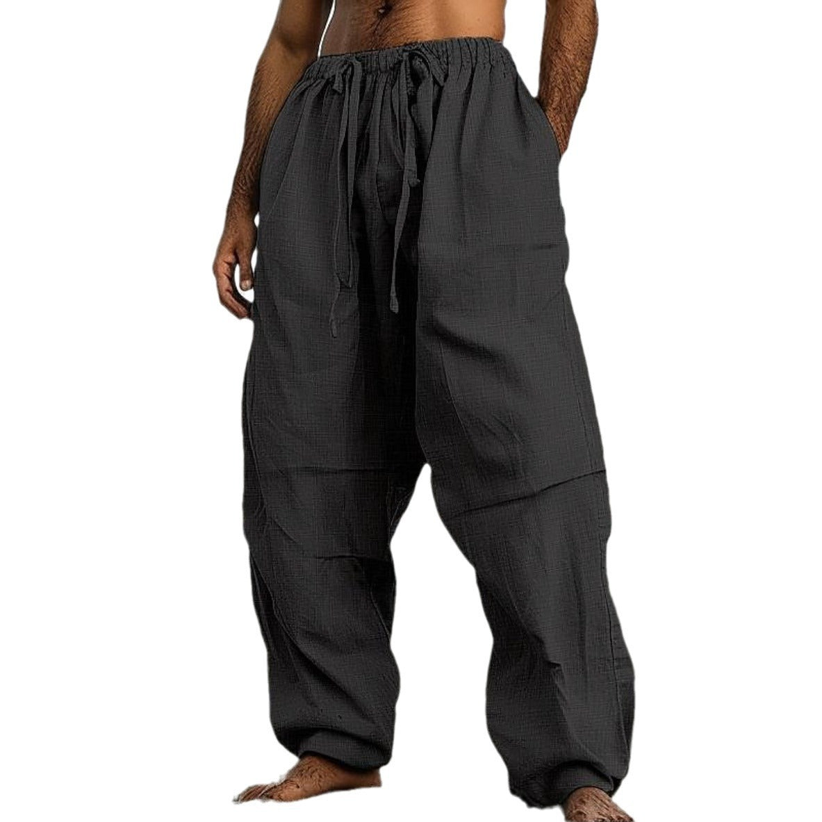 Beach Straight-leg Pants Plain Color Comfortable Daily Street